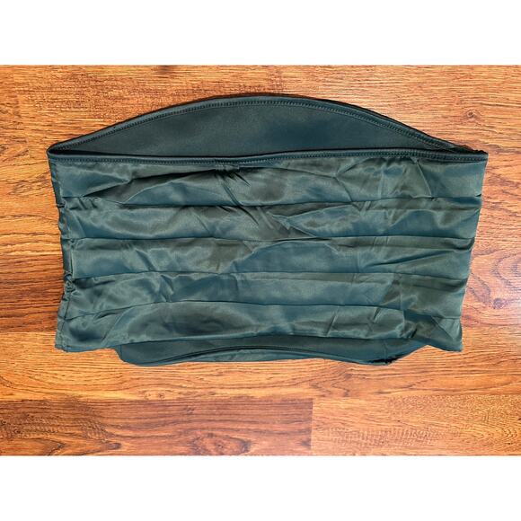 ASOS DESIGN Women’s Satin Corset Top Emerald Green Size 14 – NWT Statement Top - Picture 3 of 7